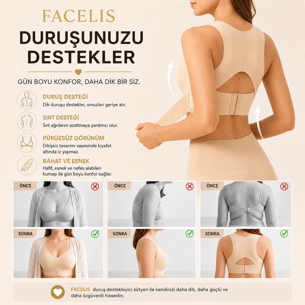 Dik Duruş Sütyen